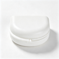 Boîte à prothèses dentaires carrée en plastique, étui de rangement pour protège-dents, conteneur de voyage – Vente en gros directe usine, OEM/ODM