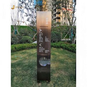 EX1030 Panneau mural moderne et durable en acier inoxydable brossé pour l'orientation architecturale et la signalétique intérieure des halls d'hôtel - Product Image 3