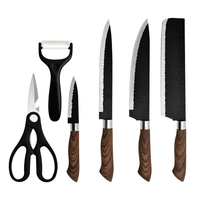 Ensemble de couteaux de chef 6 pièces en gros-couteaux de cuisine en acier inoxydable de 8 pouces avec boîte-cadeau