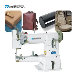Conjunto de máquina de costura resistente, equipamento para máquina de costura com cilindro industrial com agulha única, lockstitch, GC-335B