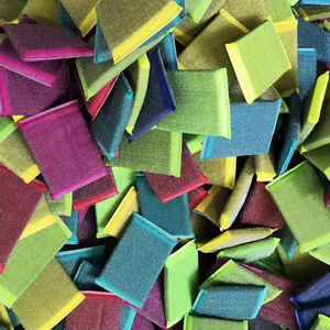 Éponge à récurer robuste en polyester PET écologique et <span class=keywords><strong>laine</strong></span> d'acier pour le nettoyage de cuisine - Product Image 1