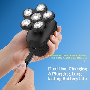 4-in-1 Electric <b>Razor</b> <b>Head</b> Shavers for Bald Men Waterproof Wet Dry Shaving Grooming Kit for Balder Usb Rechargeable - Product Image 3