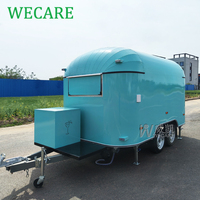 WECARE Street Voiture à manger remorquable Bar extérieur Café Burger Van Remorque traiteur Hotdog Churros Food Truck Trailer entièrement équipé