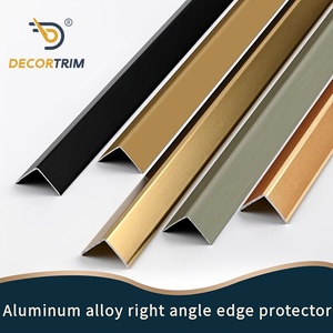 DECORTRIM Protecteur d'angle en alliage d'aluminium durable Bande de bord à angle droit décorative Garniture de bord de mur pour carrelage - Product Image 5