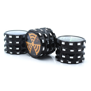 เครื่องบดสมุนไพรแบบขายส่ง บดใบยาสูบและเครื่องเทศ 4 ส่วน ทำจากโลหะผสมสังกะสี ประดับด้วยคริสตัลลายสัตว์ อุปกรณ์เสริมสำหรับการสูบบุหรี่ - Product Image 6