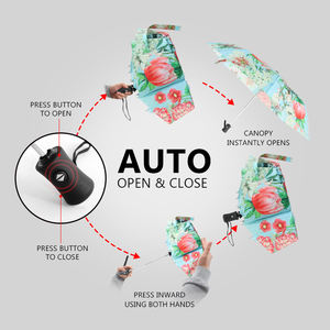 Vente en gros de logo personnalisé Parapluie pongé coupe-vent 3 plis Design moderne Impression complète Pli automatique Mode OEM ODM Options - Product Image 4