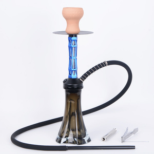 Caldo piccolo narghilè portatile di lusso Shisha Set in alluminio narghilè con tubo in silicone per fumo sapore Bongings - Product Image 5