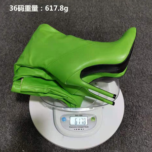 Bright Colors Botte Hiver Pour Femme Cuir Leather Leg Warmer Overknee Long Winter Sexy Thigh <b>High</b> Boots Heels - Product Image 6