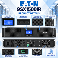 Eaton 9SX1500IR 9SX1500IR Onduleur monophasé en ligne Eaton Power Management 1500VA/1350W 9103-63152 Onduleur en rack Onduleur en tour