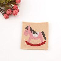 10cm Tricoté caboteur carré poney Pixel Peinture Crochet Motif DIY Vêtements Sac Accessoires