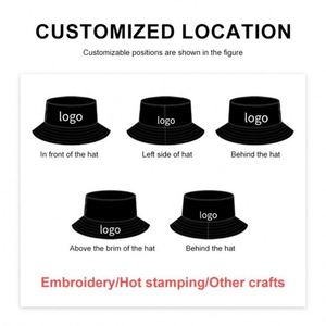 OEM Custom Bucket Hat With 3D Embroidery Fisherman Cap for Women Sublimation Print Reversible Custom Kids Hats Low Moq Wholesale - Product Image 3