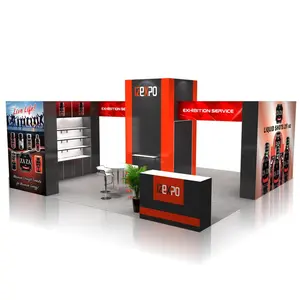 Phone Accessories Exhibition Wooden Showcase Booth New Design Fashion Jewelry Shop Furniture Booth Convention Tradeshow Stand