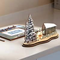 Marco de Fotos 3D de MDF Cortado con Láser al por Mayor, Diseño de Puente de la Capilla de Suiza y Vaca Alpina, para Sobremesa, 3.5x5 pulgadas, Recuerdo de Viaje, Logotipo Personalizado