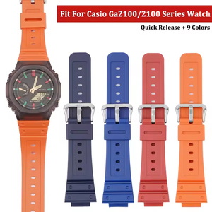 Bracelet de montre en TPU personnalisé pour hommes et femmes, 16 mm, à libération rapide, pour <span class=keywords><strong>Casio</strong></span> <span class=keywords><strong>GA</strong></span>-<span class=keywords><strong>2100</strong></span>/2110 - Product Image 4