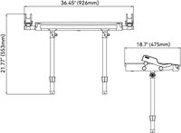 Grande planche de nettoyage et de filetage de poisson blanche de 36,5 po x 18,7 po avec 4 porte-cannes, règle à double échelle, planche à découper pour appâts, pince de table et outil de bateau