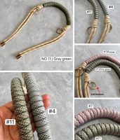 Sangle de sac à main d'épaule de remplacement faite à la main, en paracorde tressé, en fibre de nylon, poignée de sac en corde d'escalade torsadée