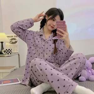 Pijamas de Mujer de Manga Larga y Pantalones Largos, Modelos de Primavera y Otoño para Estar en Casa, Traje de Ocio - Product Image 5