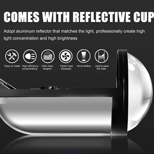 Nueva llegada <span class=keywords><strong>Mini</strong></span> Y6D lente de proyector haz Alto y Bajo H4 línea de corte perfecta Canbus IP68 para sistemas de iluminación automática faro Led - Product Image 5