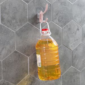 Wall Hook Plastic Self Adhesive Single Tier For Bathroom Kitchen <b>Clothes</b> <b>Storage</b> Mounting - Product Image 1