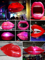 Grand ballon gonflable LED en forme de bouche sexy, modèle de lèvres rouges gonflables personnalisées pour la publicité, lèvres géantes gonflables pour la décoration de fête