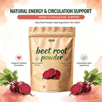 Poudre de racine de betterave 4lb 1.81kg Sans OGM Sans additifs OEM Complément alimentaire pour le bien-être quotidien