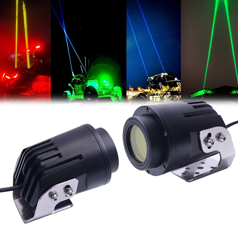 Punto Laser stradale moto 3 pollici Mini ambra sicuro lavoro auto lampada di ricerca fuoristrada nebbia guida bandiera luce