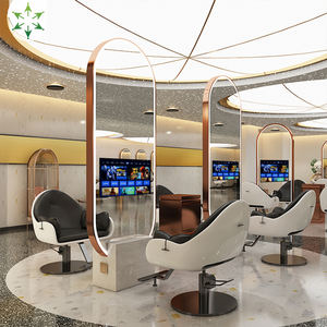 Table à miroir tactile super simple LED Miroir rouge en filet double face + écran intelligent pour <span class=keywords><strong>salon</strong></span> de coiffure ou <span class=keywords><strong>salon</strong></span> - Product Image 4