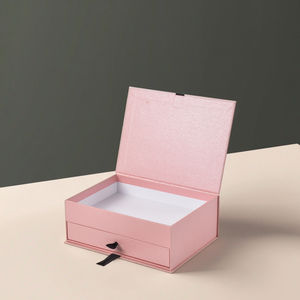 Customized Handmade <b>Recyclable</b> Luxury Double Layer Ribbon Drawer <b>Gift</b> Box For Cosmetics - Product Image 5