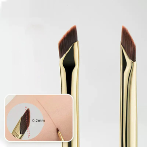 Gráfico oro blanco Etiqueta Privada personalizar Super fino punta fina ángulo líquido delineador de ojos crema cepillo para maquillaje diario - Product Image 2
