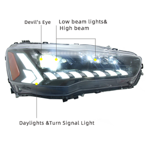 WINAUTO Đèn Pha LED Bộ Phận Giảm Chấn Xe Hơi Đèn Pha Cho Mitsubishi ASX Sport <span class=keywords><strong>Lancer</strong></span> 2008 ~ 2018y Đèn Pha <span class=keywords><strong>DRL</strong></span> - Product Image 5