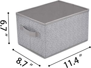 Paniers de rangement pliables en gros pour étagères, bacs de rangement en tissu avec poignées pour la maison, le placard, la chambre et les tiroirs - Product Image 3