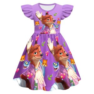 Linda Prodotto di Successo Vestito da Bambina con Maniche a Volant Cosplay Crazy Animal City 2 Abito per Bambini Gonna a Linea A - Product Image 3