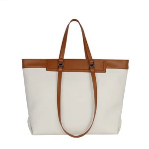 Bolsa de lona personalizada Sedex Bsci de gran capacidad, impresa con letras, de algodón, para mujer, ideal para la playa o compras. - Product Image 3