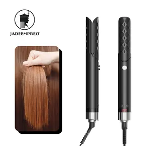 Jadeempress Airflow Styler Hair Straightener with Cooling Fan, 2 in 1 Professional Straight and Curl Hair Tools