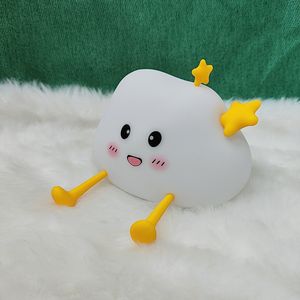 Linda Lámpara Nocturna Portátil de Silicona con Forma de Nube para Niños, Recargable por USB, LED, Táctil, Regulable, Decoración para Dormitorio, Regalo - Product Image 4
