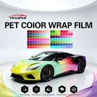 Vinilo Elástico de Lujo Verde Víbora Brillante para Envolver Autos, Rollo de Protección de Pintura para Carrocería Completa de 7.5mil con Cambio de Color UV
