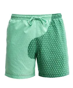 批发定制时尚男士夏季泳裤涤纶锻炼换色网板沙滩短裤
