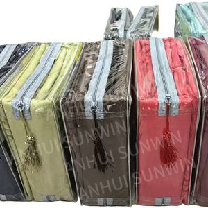 Parure de Lit en Polyester Quatre Pièces, Couleur Unie, Prix de Gros – Comprenant Drap-Housse et Taies d'Oreiller Grattées - Product Image 5