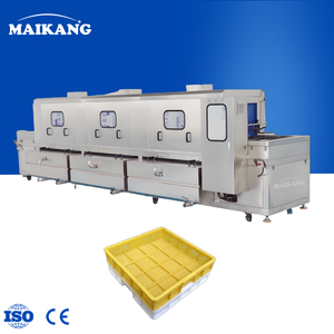 Machine à laver les caisses <span class=keywords><strong>de</strong></span> qualité alimentaire industrielle, conçue pour les plateaux à chocolat, les <span class=keywords><strong>pièces</strong></span> usinées en métal et les bacs à déchets médicaux - Product Image 4