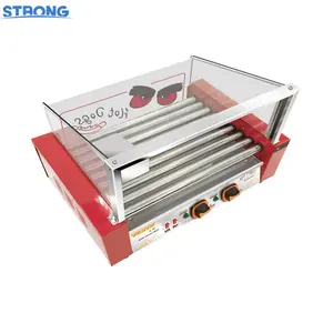 SC013 5 7 9 11 Tubes Sausage Baking Machine Hot Dog Baked Sausage Heating Machine Dog Roller Machine