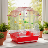 Cage à oiseaux en fil de fer thermolaqué, grande cage pour perroquets avec rangement, montage facile pour calopsites, conures et volières