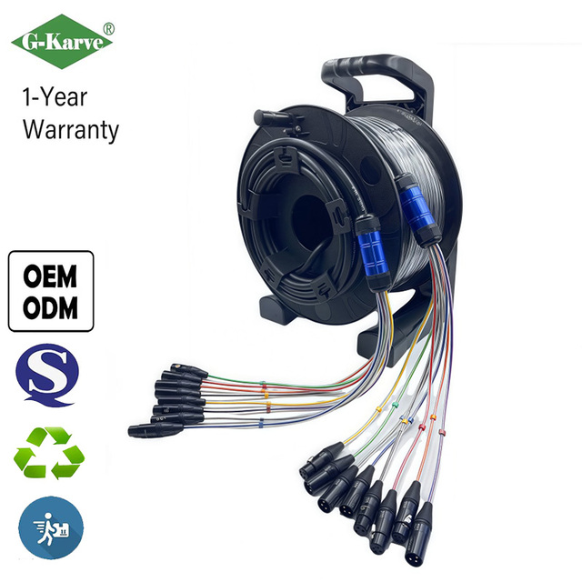 High Quality Professional 8-Channel Colorful PVC Multicore Snake Cable XLR Microphone Connection Cord for Audio Mixer Amplifier