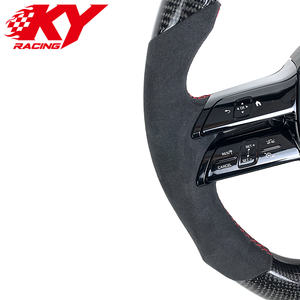 Volant personnalisé en fibre de carbone avec LED et indicateur de régime pour Mercedes Benz W206 W214 W223 C E S GLC CLE C260 E300 AMG GT 53 63 2021-2026 - Product Image 2