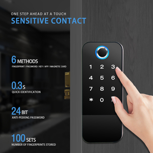 보안 지능형 디지털 키 지문 암호 와이파이 IP65 야외 림 ttlock 전면 도어 잠금 Cerradura intelligente - Product Image 3