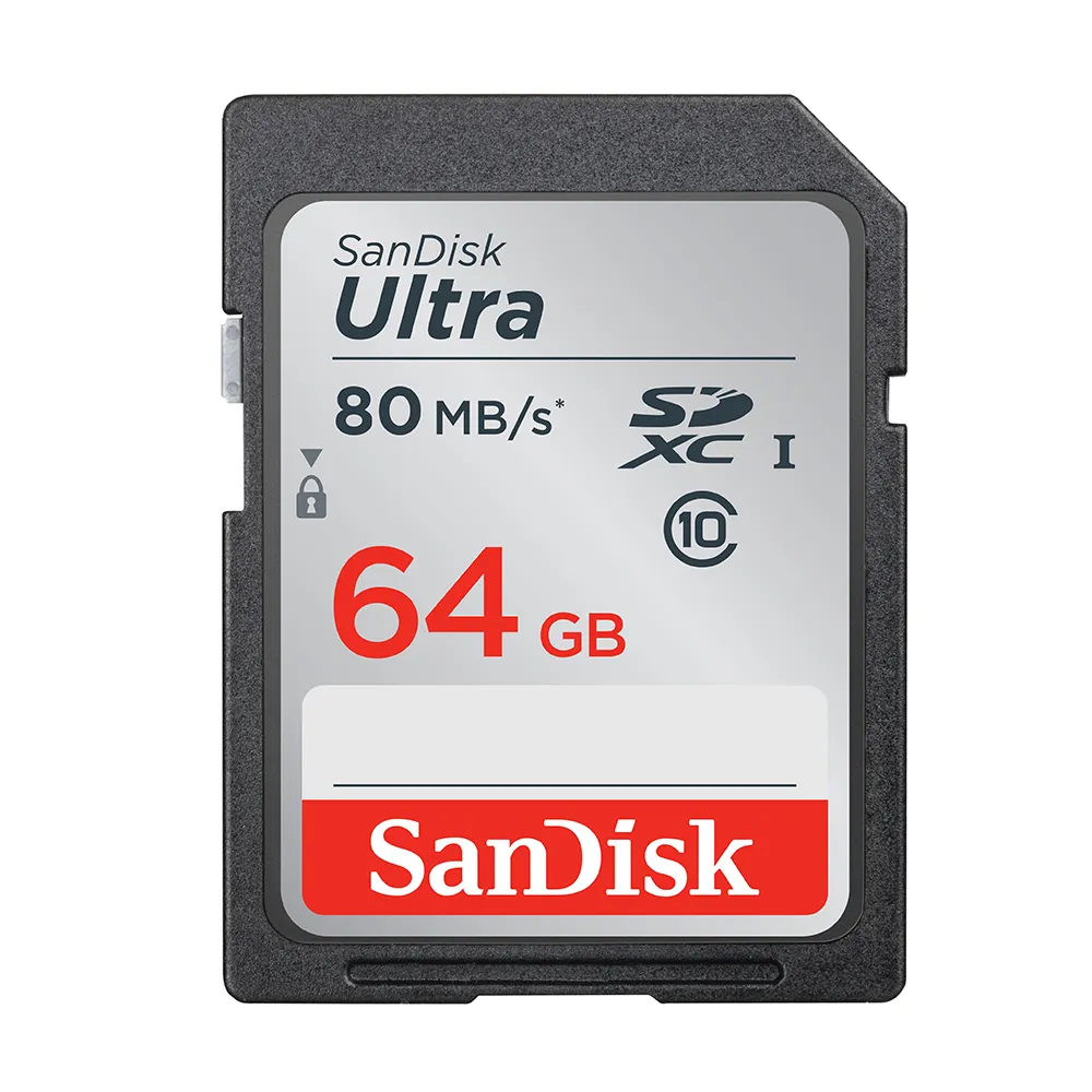 Free Shipping For SanDisk Ultra 16GB 32GB 64GB 128GB SD Card 80MB/s Memory Card Class 10 For 4K HD Video Camera SD Card