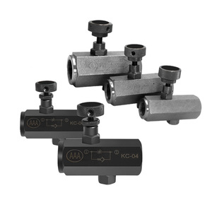 Vanne de régulation unidirectionnelle KC, bloc de vanne de contrôle de débit KC 04, contrôle de vitesse hydraulique à action directe en fonte - Product Image 1