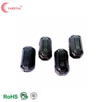 Boîtier en plastique noir et blanc avec clip ferrite EMI pour noyau de câble ferrite