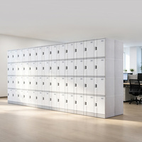 Meilleures ventes : Armoire de rangement de bureau en plastique ABS, étanche, colorée, à 6 compartiments, avec serrure électronique/clé, pour l'organisation de vêtements