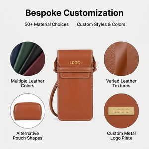 Étui à lunettes en cuir à bandoulière avec pochette <span class=keywords><strong>pour</strong></span> téléphone et cordon <span class=keywords><strong>de</strong></span> cou, étui à lunettes <span class=keywords><strong>de</strong></span> <span class=keywords><strong>soleil</strong></span> personnalisé <span class=keywords><strong>pour</strong></span> le voyage - Product Image 5