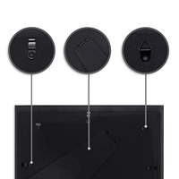 Cadre photo noir au design moderne Cadre photo personnalisé en plastique PS 4x6 8X10 8.5x11 pour la maison